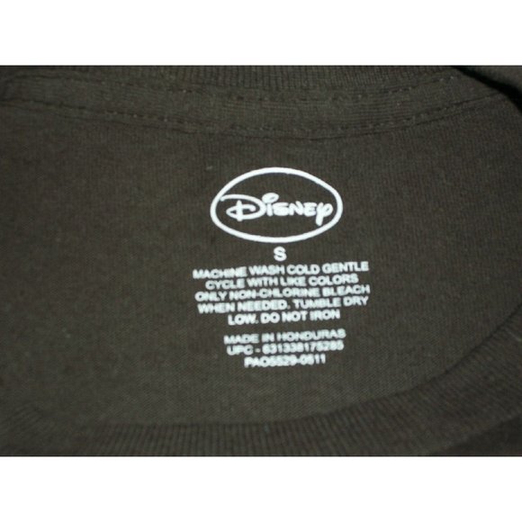 Disney Distressed Grumpy 7 Seven Dwarfs Brown T-shirt Snow White Small - Picture 3 of 9